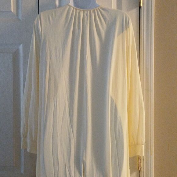 Vintage ivory long  nightgown  Sz L - Picture 7 of 8